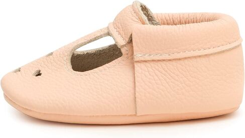 BirdRock Baby Mary Jane Moccasins - Genuine Leather Soft Sole Baby Girl Shoes for Newborns, Infants, Babies, and Toddlers in Saudi Arabia