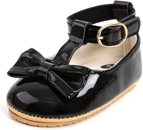 Baby Shoes Mary Jane Flats Non Slip Soft Sole Infant Toddler Sneakers First Walkers Party Christmas Dress Shoes in Saudi Arabia