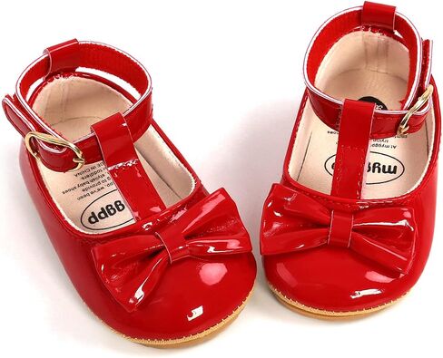 Baby Shoes Mary Jane Flats Non Slip Soft Sole Infant Toddler Sneakers First Walkers Party Christmas Dress Shoes in Saudi Arabia