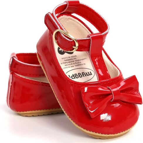 Baby Shoes Mary Jane Flats Non Slip Soft Sole Infant Toddler Sneakers First Walkers Party Christmas Dress Shoes in Saudi Arabia