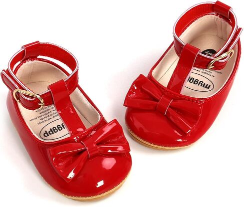 Baby Shoes Mary Jane Flats Non Slip Soft Sole Infant Toddler Sneakers First Walkers Party Christmas Dress Shoes in Saudi Arabia