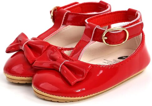 Baby Shoes Mary Jane Flats Non Slip Soft Sole Infant Toddler Sneakers First Walkers Party Christmas Dress Shoes in Saudi Arabia
