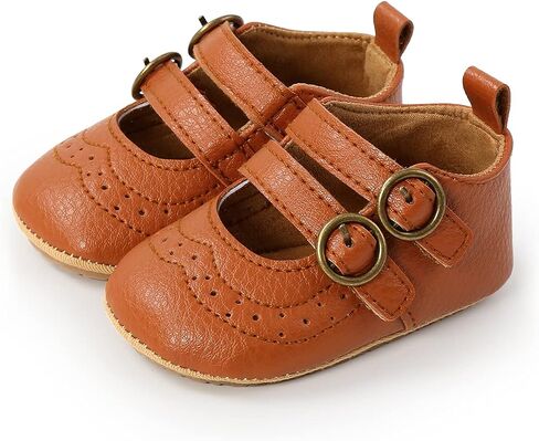 Baby Shoes Mary Jane Flats Non Slip Soft Sole Infant Toddler Sneakers First Walkers Party Christmas Dress Shoes in Saudi Arabia