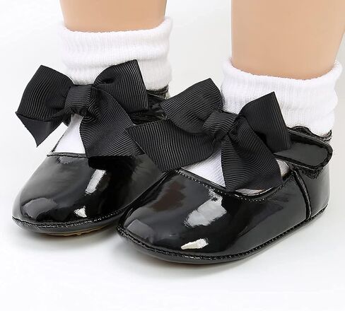 Baby Shoes Mary Jane Flats Non Slip Soft Sole Infant Toddler Sneakers First Walkers Party Christmas Dress Shoes in Saudi Arabia
