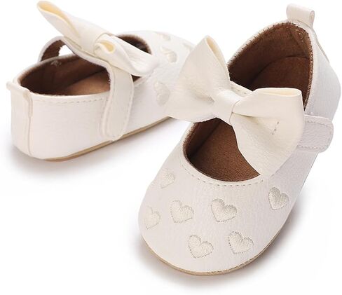 BEBARFER Infant Baby Girls Shoes Mary Jane Flats Bow Knot Non-Slip Sole Toddler in Saudi Arabia