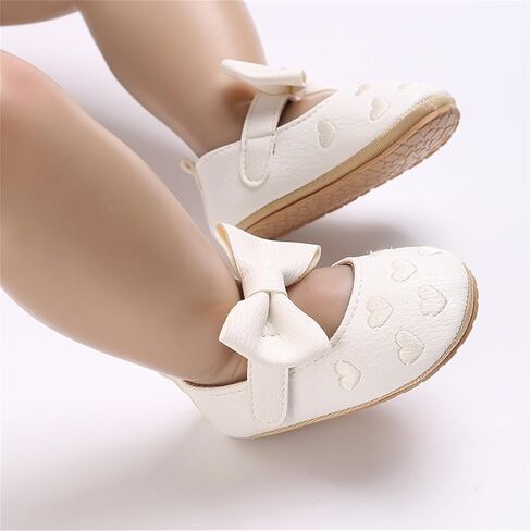 BEBARFER Infant Baby Girls Shoes Mary Jane Flats Bow Knot Non-Slip Sole Toddler in Saudi Arabia