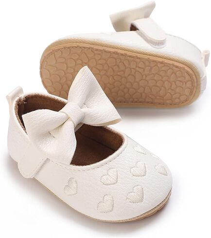 BEBARFER Infant Baby Girls Shoes Mary Jane Flats Bow Knot Non-Slip Sole Toddler in Saudi Arabia