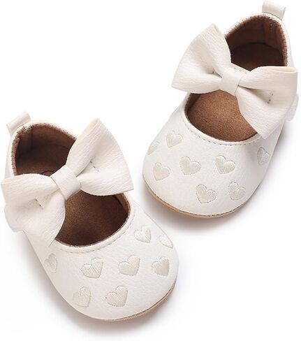 BEBARFER Infant Baby Girls Shoes Mary Jane Flats Bow Knot Non-Slip Sole Toddler in Saudi Arabia