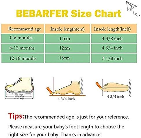 BEBARFER Infant Baby Girls Shoes Mary Jane Flats Bow Knot Non-Slip Sole Toddler in Saudi Arabia