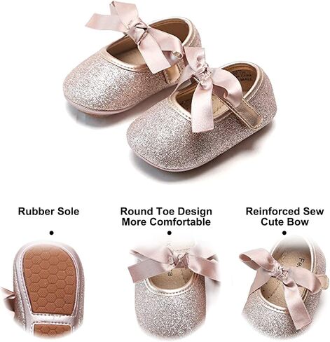 Soft Sole Baby Dress Shoes - Infant Baby Walking Shoes Moccasinss Rubber Sole Crib Shoes in Saudi Arabia