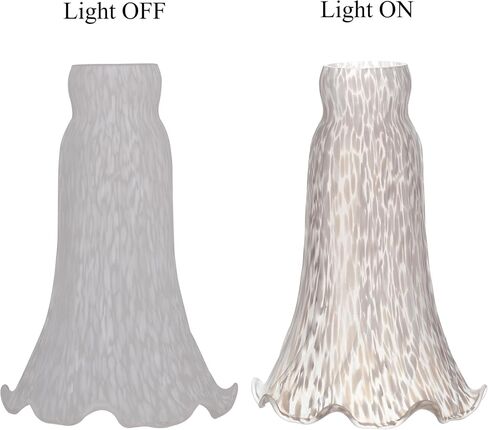 Lily Lampshade Only 2 Pack Brown Blue Tulip Flower Glass Lamp Shade Replacement Tiffany Style Lily Table Floor Lampshade Replacement in Saudi Arabia