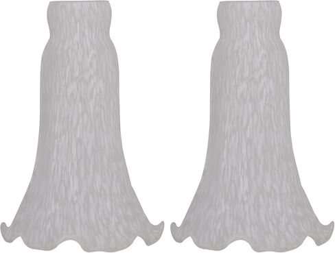 Lily Lampshade Only 2 Pack Brown Blue Tulip Flower Glass Lamp Shade Replacement Tiffany Style Lily Table Floor Lampshade Replacement in Saudi Arabia