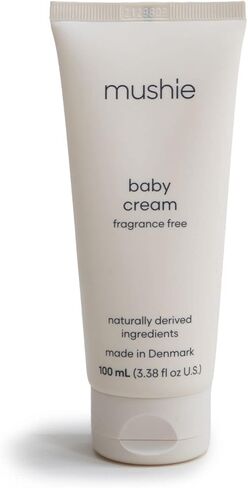 mushie Baby Cream | Healing Ointment for Dry, Chaffed Skin, Diaper Rash, & Minor Scratches | Certified COSMOS ORGANIC | Made In Denmark, 3.38 fl oz (100 mL) in Saudi Arabia