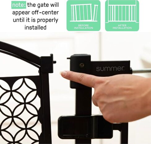 Summer Infant West End Safety Baby Gate, Dark Walnut Stained Wood with Charcoal Metal Frame – 30" Tall, Fits Openings up to 36" to 60" Wide, Baby and Pet Gate for Wide Spaces and Open Floor Plans in Saudi Arabia