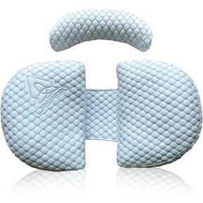 CASPERO Maternity Wedge Pillow for Pregnant Women - Soft Body Pillow for Side Sleepers, Support for Back, Belly, Hips, Neck with Detachable Adjustable Pillow Cover - Travel Friendly & Machine Washable in Saudi Arabia