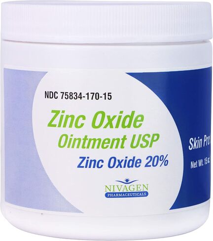 Nivagen Zinc Oxide Ointment USP 20% | For Diaper Rash, Chafed Skin, Protects From Wetness, Relief From Poison Ivy, Poison Oak, & Poison Sumac | 2oz Tube Of Zinc Oxide in Saudi Arabia