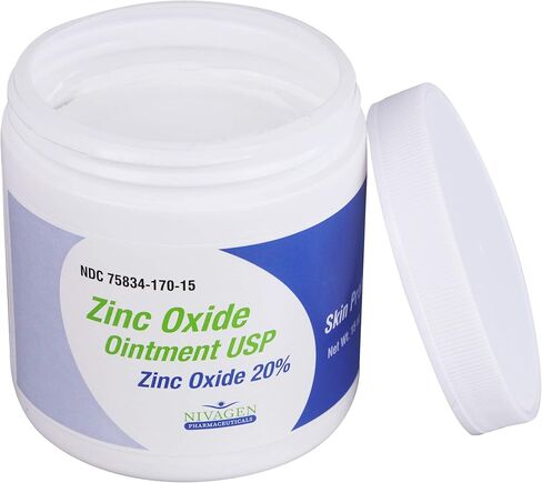 Nivagen Zinc Oxide Ointment USP 20% | For Diaper Rash, Chafed Skin, Protects From Wetness, Relief From Poison Ivy, Poison Oak, & Poison Sumac | 2oz Tube Of Zinc Oxide in Saudi Arabia