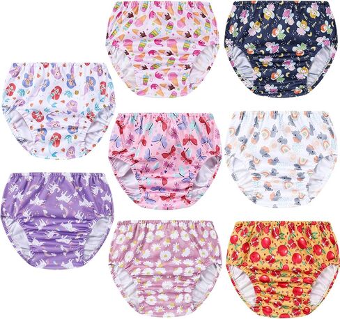 8 Packs Reusable Plastic Underwear Covers for Potty Training and Waterproof Diaper Cover for Rubber Pants Girls 3t in Saudi Arabia