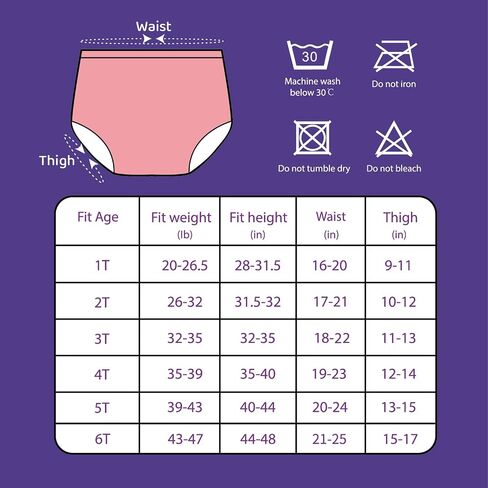 8 Packs Reusable Plastic Underwear Covers for Potty Training and Waterproof Diaper Cover for Rubber Pants Girls 3t in Saudi Arabia