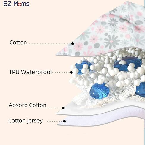 EZ Moms 4 Packs Toddler Potty Training Underwear Leakproof Soft Absorbent Kid Confident Toilet Training Pants for Girls 3T 100% Cotton Underwear Reusable Baby Girl Pee Pants with Potty Sticker Chart in Saudi Arabia