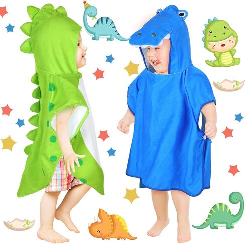 2 Pcs Baby Beach Towel Toddler Beach Towel Hooded Bath Towels for Toddlers Baby Boy Towels Hooded for Babies Toddlers Bathroom Beach Swimming Pool Sport Travel (0-4 Years) in Saudi Arabia