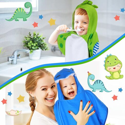2 Pcs Baby Beach Towel Toddler Beach Towel Hooded Bath Towels for Toddlers Baby Boy Towels Hooded for Babies Toddlers Bathroom Beach Swimming Pool Sport Travel (0-4 Years) in Saudi Arabia