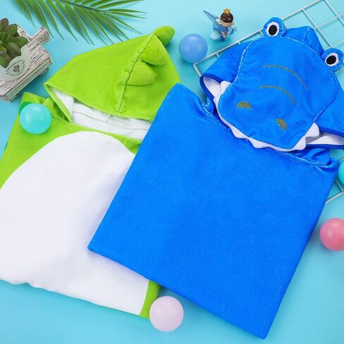 2 Pcs Baby Beach Towel Toddler Beach Towel Hooded Bath Towels for Toddlers Baby Boy Towels Hooded for Babies Toddlers Bathroom Beach Swimming Pool Sport Travel (0-4 Years) in Saudi Arabia