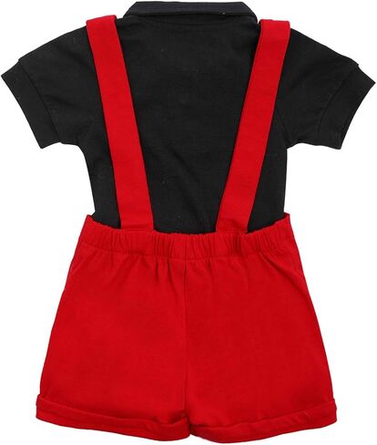 IWEMEK Baby Boy Gentleman Formal Suit Tuxedo Bowtie Romper Suspenders Cake Smash Outfit Wedding Bib Pants Overalls Clothes in Saudi Arabia