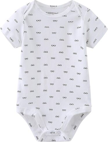 Kiddiezoom Unisex Baby 5-Pack Short-Sleeve Bodysuit in Kuwait