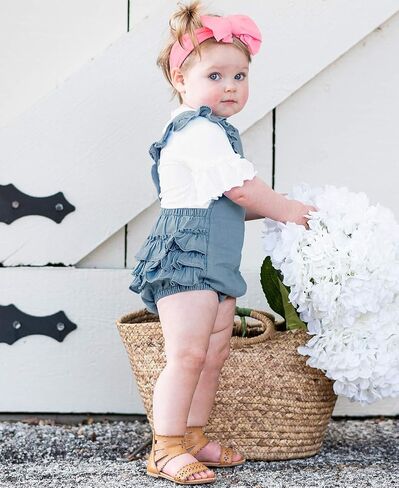 RuffleButts® Baby/Toddler Girls White Ruffle Sleeve Bodysuit - 0-3m in Saudi Arabia