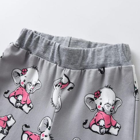 Eghunooy Baby Girls Clothes Set 2 Piece Long Sleeve Cartoon Pattern Infant Outfits in Kuwait