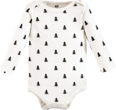 Hudson Baby Unisex Baby Cotton Long-Sleeve Bodysuits, Brown Bear 7-Pack, 9-12 Months in Saudi Arabia
