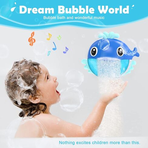Bath Toys, Bath Bubble Maker, Bathtub Bubble Machine Whale, Bath Time Toys for Toddlers, 1000+ Bubbles Per Minute, 12 Children’s Songs, Baby Shower Toy, Gift for Kid Boy Girl in Saudi Arabia