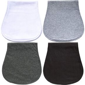 ملابس تجشؤ للأطفال، مقاس كبير، ثلاث طبقات، قدرة فائقة على الامتصاص والسميك، 4 حزم، رمادي غامق رمادي فاتح وأبيض in Kuwait