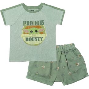 STAR WARS The Mandalorian The Child T-Shirt and French Terry Shorts Outfit Set Infant to Big Kid in Saudi Arabia