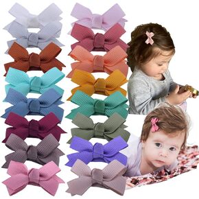 Sugarmelon 32 Colors Baby Hair Clips Toddler Tiny Hair Bow Snap Clips Infant Baby Girls Hairbow in Saudi Arabia