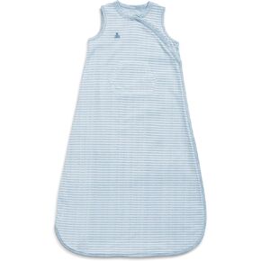Delta Children Gap babyGap TrueSleep Sleep Sack with Built-in Swaddle | 100% Organic Cotton | GOTS and Oeko-Tex 100 Certified | 2-Way Zipper | Small: 0-6 Months, Blue Stripe in Saudi Arabia