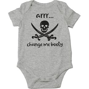 AW Fashions Arrr Change Me Booty - Hilarious Pirate Joke, Captain Adorable - Cute One-Piece Infant Baby Bodysuit in Kuwait