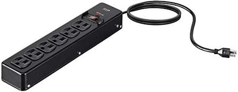 Monoprice Heavy Duty Metal Surge Protector - 4 Outlet Power Strip, 180 Joules, UL Certified, 6 Feet Cable, Black in Kuwait