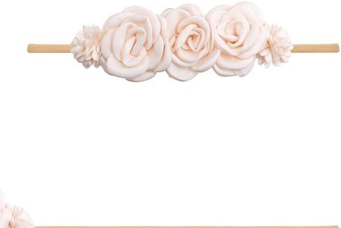 Baby Floral with Nylon Headbands for Newborn Girls Shower Photo (C-12 Pack) in Saudi Arabia