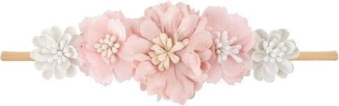 Baby Floral with Nylon Headbands for Newborn Girls Shower Photo (C-12 Pack) in Saudi Arabia