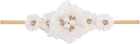 Baby Floral with Nylon Headbands for Newborn Girls Shower Photo (C-12 Pack) in Saudi Arabia