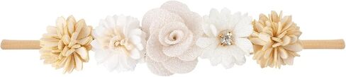 Baby Floral with Nylon Headbands for Newborn Girls Shower Photo (C-12 Pack) in Saudi Arabia