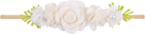 Baby Floral with Nylon Headbands for Newborn Girls Shower Photo (C-12 Pack) in Saudi Arabia