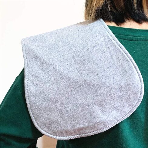 ملابس تجشؤ للأطفال، مقاس كبير، ثلاث طبقات، قدرة فائقة على الامتصاص والسميك، 4 حزم، رمادي غامق رمادي فاتح وأبيض in Kuwait