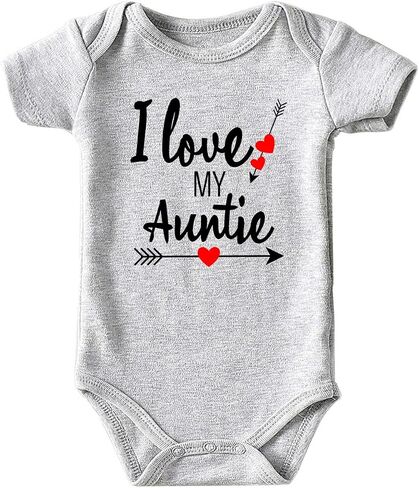 Crazy Aunt Baby Boy Clothes Unisex Funny Baby Girl Bodysuits gray 0-3 months in Saudi Arabia