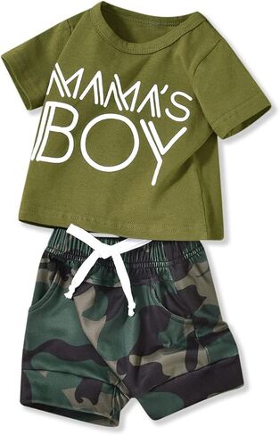 Aalizzwell Newborn Infant Baby Boys Summer Outfit in Saudi Arabia