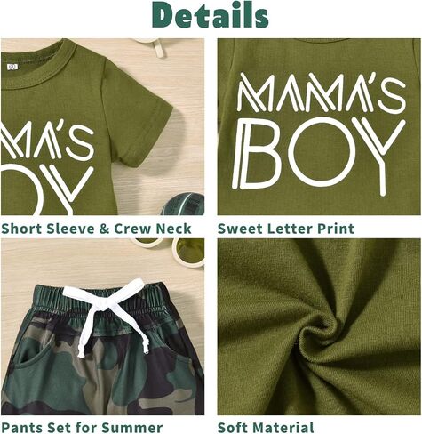 Aalizzwell Newborn Infant Baby Boys Summer Outfit in Saudi Arabia