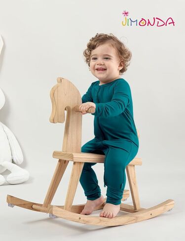 بيجامة Jimonda Bamboo بدون قدم، رومبير قطعة واحدة للأطفال للجنسين، إغلاق بسحاب في اتجاهين... in Kuwait
