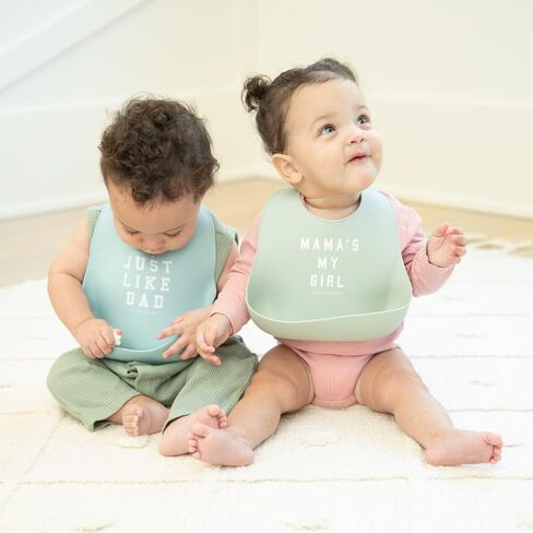 بيلا تونو مريلة اطفال من السيليكون قابلة للتعديل للبنات والاولاد، متينة ومقاومة للماء وخالية من البيسفينول ايه، بتصميم بوب كلوب in Kuwait